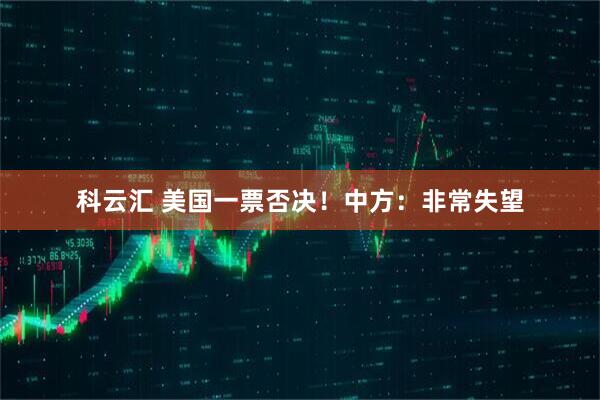科云汇 美国一票否决！中方：非常失望