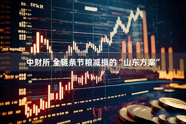 中财所 全链条节粮减损的“山东方案”